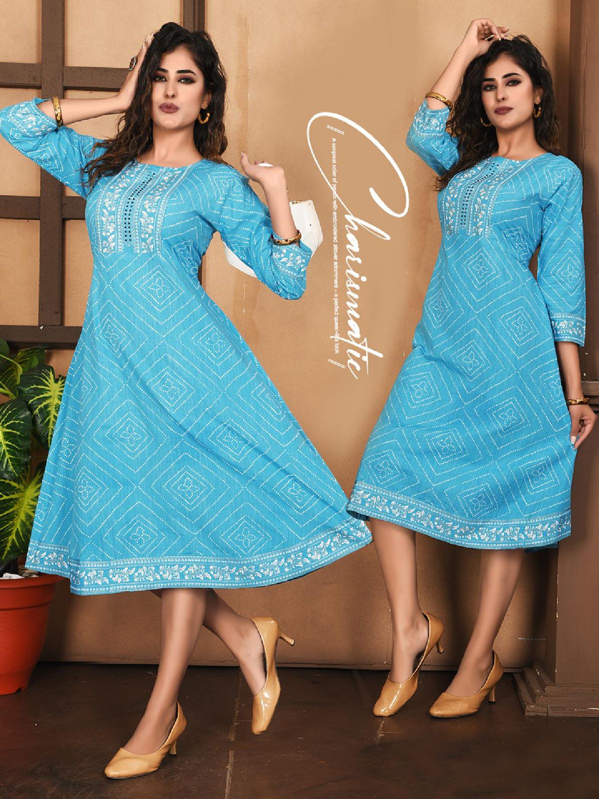 Beauty Srishti Heavy Fancy Wear Wholesale Cotton Anarkali Kurtis Catalog
